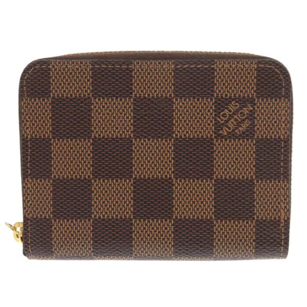 Louis Vuitton Zippy Wallet Coin Damier Brown Case LV - Picture 1 of 6